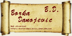 Borka Danojević vizit kartica